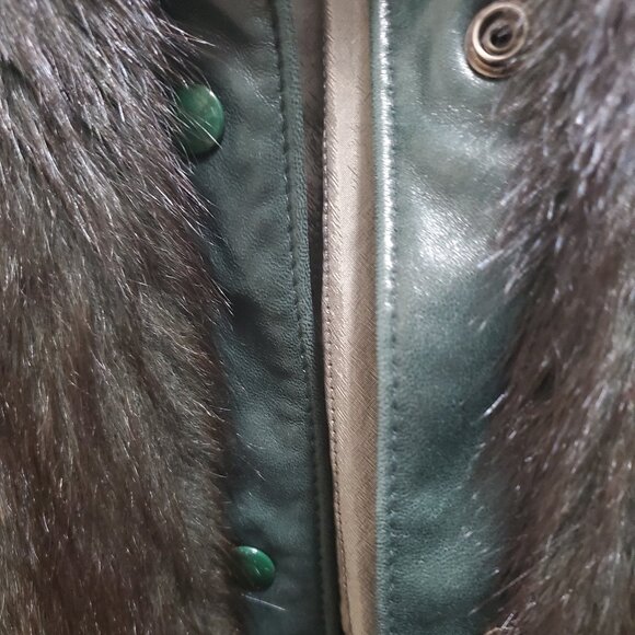 Vintage Retro Mink Fur & Leather Jacket / Waistcoat – Removable Sleeves - Picture 15 of 16